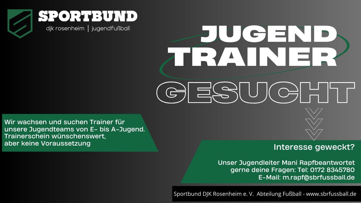 Jugendtrainer gesucht!